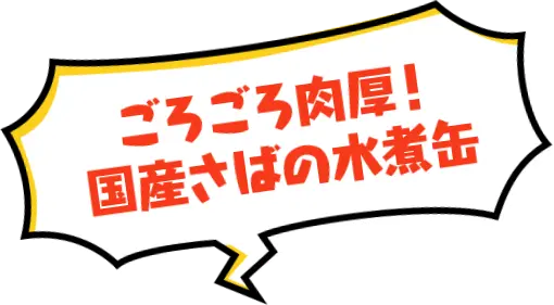 ごろごろ肉厚！国産サバの水煮缶