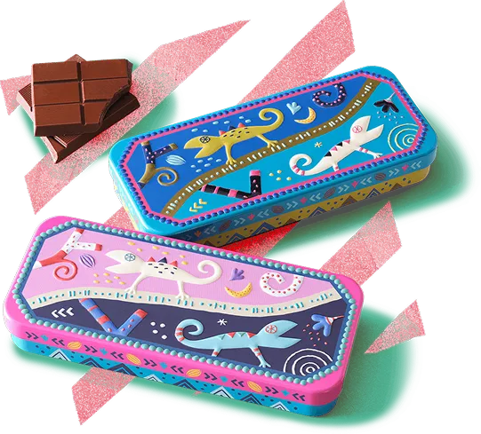 カカオの森 板チョコトカゲ缶