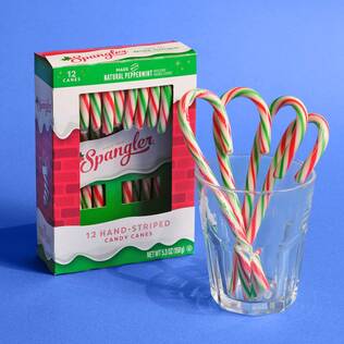スパングラー　トリコカラーキャンディケーン　12p【クリスマス】