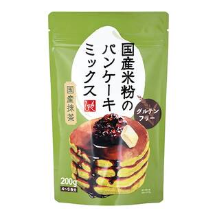 国産米粉のパンケーキミックス　国産抹茶　200g