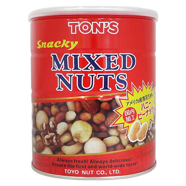トン　スナッキーミックスナッツ缶　650g