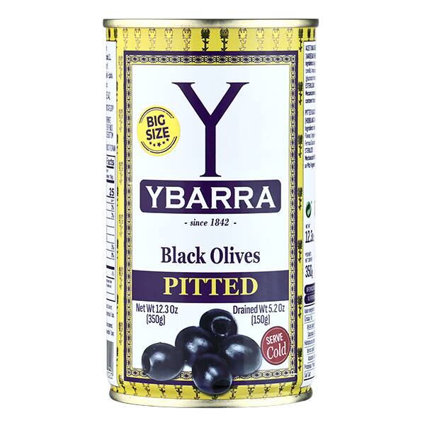 イバラ　ブラックオリーブ　種なし　缶　350g