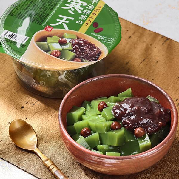 つぶあん入り　宇治抹茶の寒天　280g【賞味期限：2026/7/11】