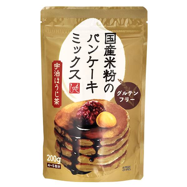 国産米粉のパンケーキミックス　宇治ほうじ茶　200g