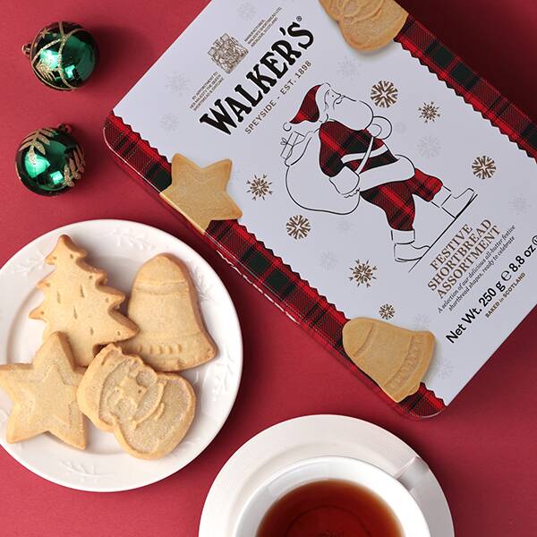 オンラインストア限定　ウォーカー　サンタクロース　フェスティブ缶　#1514　250g【クリスマス】