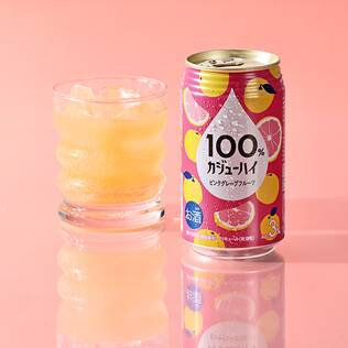 【お酒】オンラインストア限定　100%カジューハイ　ピンクグレープフ　チューハイ缶　340ml