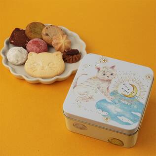 オンラインストア限定　ダダカ　こねこのこねこねクッキー缶mini　Good　Night　18p