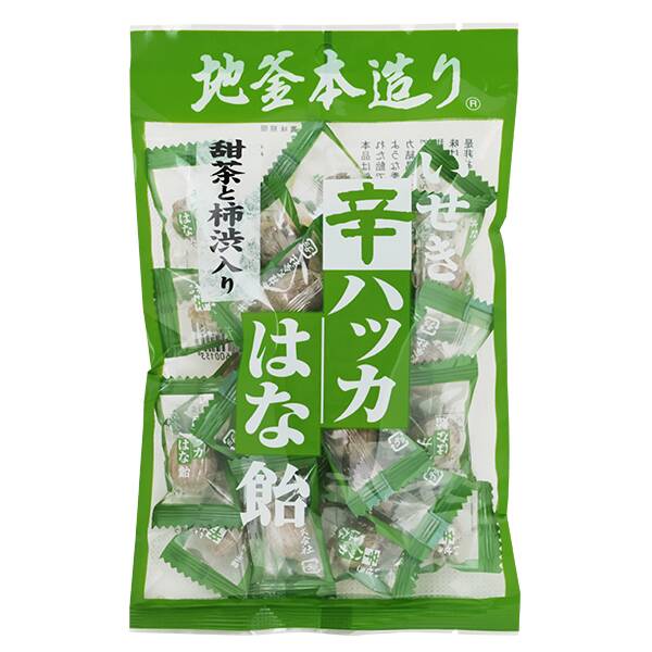 井関食品　甜茶と柿渋入り　辛ハッカはな飴　100g