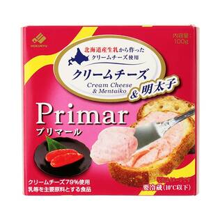 【冷蔵】北海道クリームチーズ　プリマール＆明太子　100g【賞味期限：2025/6/23】