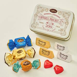 オンラインストア限定　カファレル　200周年スクエア缶　ジャンドゥーヤチョコレート　9p