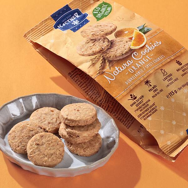 カストナー　オーガニックスペルト小麦クッキー（オレンジ）　115g