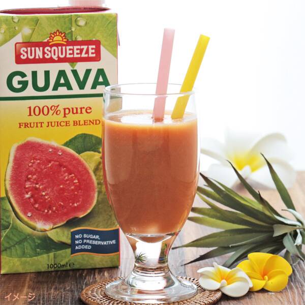 サンスクイーズ グァバジュース 1000ml カルディコーヒーファーム オンラインストア