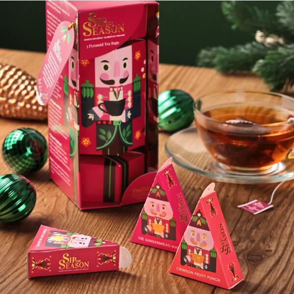 オンラインストア限定　イングリッシュティーショップ　ナットクラッカーレッド　3p【クリスマス】