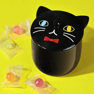 くろねこ蓋つきポット　1個【ハロウィン】