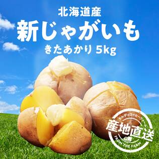 【予約販売】オンラインストア限定　北海道産新じゃがいも　きたあかり　5kg（M・L混合）●産地直送・送料込み●【10月下旬-11月上旬頃お届け】
