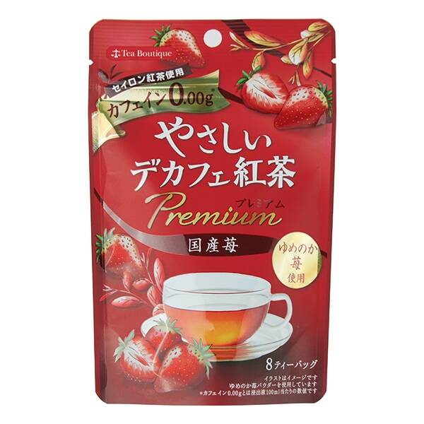 ティーブティック　やさしいデカフェ紅茶　国産苺　8p