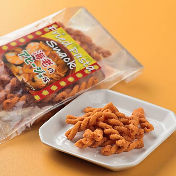 フライドパスタスナック　海老のアヒージョ味　38g【賞味期限：2025/6/25】