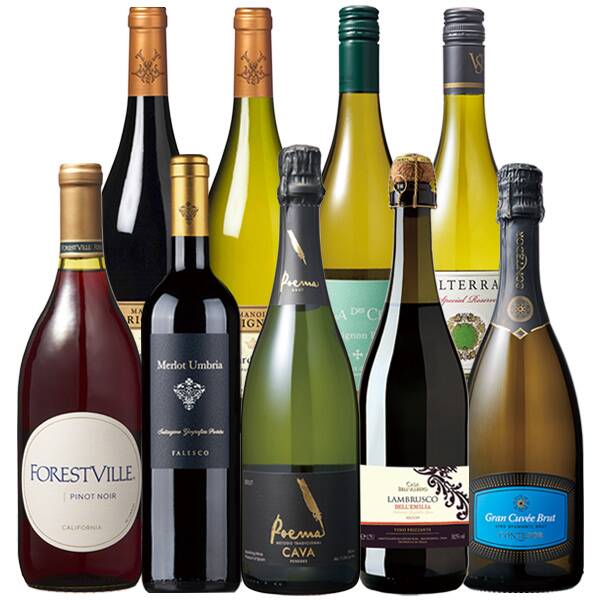 【お酒】デイリーワイン赤白泡　厳選9本セット