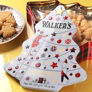 ウォーカー　クリスマスツリー缶　225g【クリスマス】