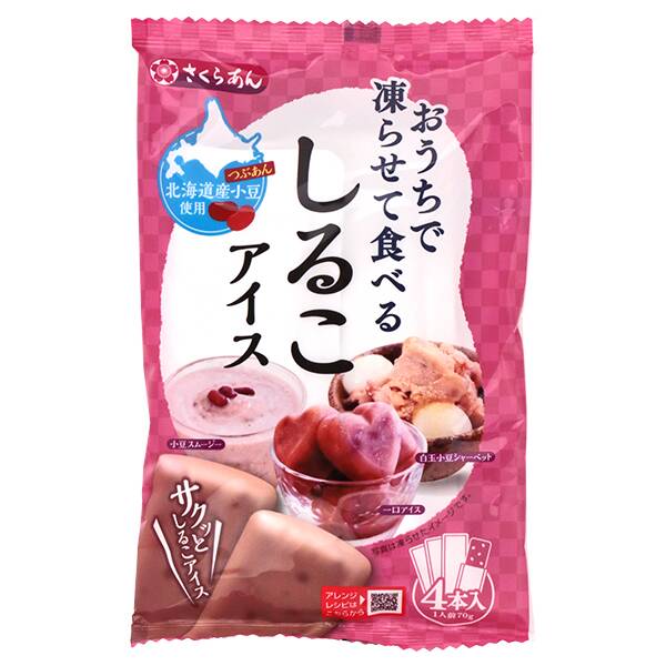 さくらあん　しるこアイス北海道小豆使用　70g×4p