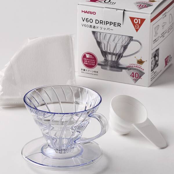 ハリオ　V60透過ドリッパー01クリア　 VD-01-T　（1-2杯用）　1個