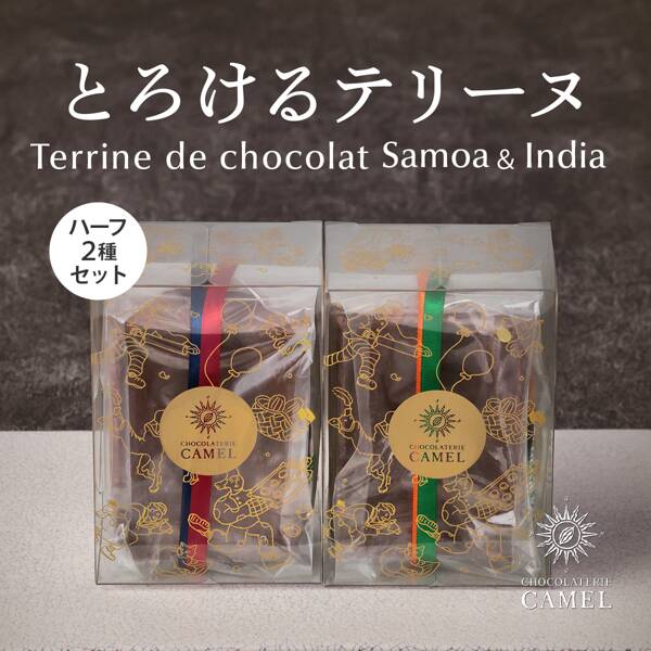 【予約販売】オンラインストア限定　ショコラトリーキャメル　テリーヌドショコラ　ハーフセット（サモア・インド）冷凍　●送料込み●【8月中旬頃お届け】