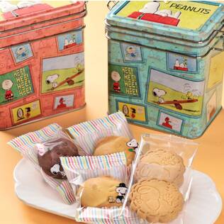 スヌーピー　スクエアキャニスターティン　1個