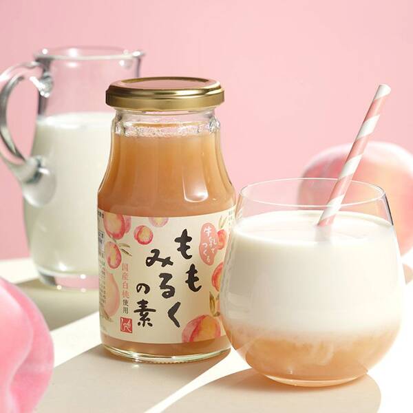 <b>見た目も味も甘くてかわいい<br>もも特集はこちら！</b><br>桃果汁のみずみずしく甘酸っぱい風味を楽しめるスカッシュや果汁ゼリーなどがおすすめです。