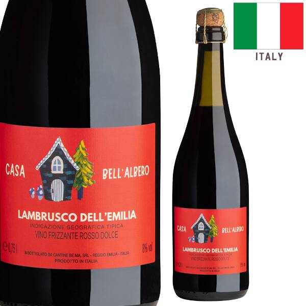 【お酒】カーサ・ベッラルベロ　ランブルスコ・ロッソ・ドルチェ（赤・微発泡）　750ml