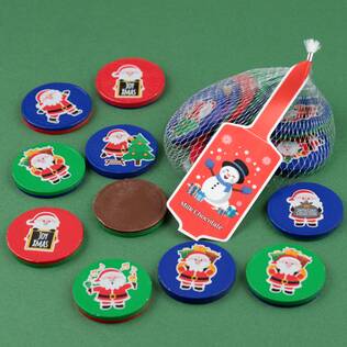 ワルコール　サンタコインネットチョコレート　72g【クリスマス】