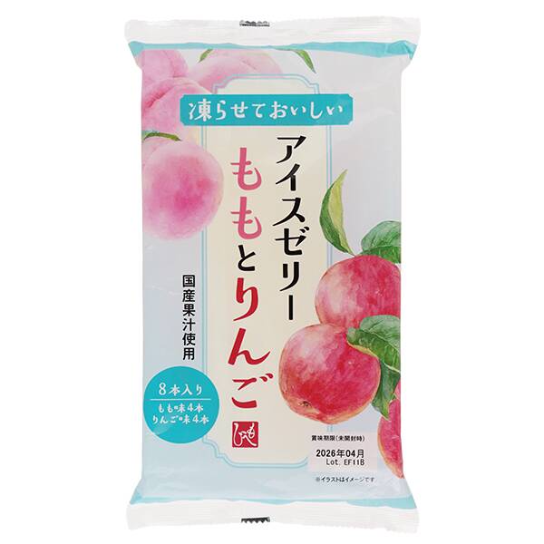 凍らせておいしいアイスゼリー　ももとりんご　100g