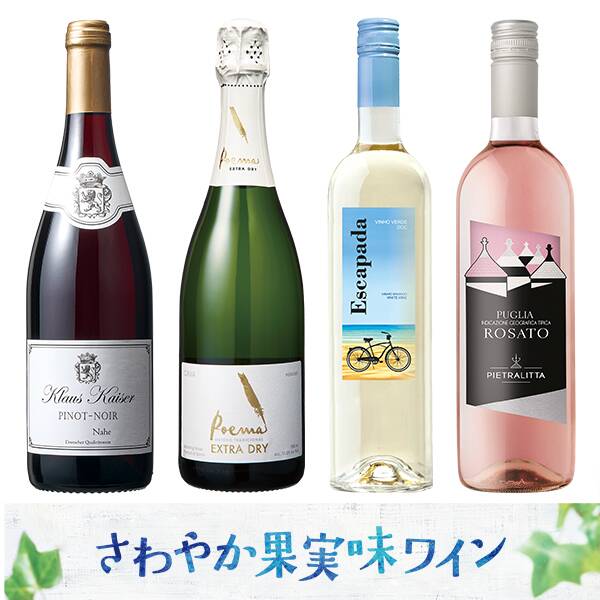 【お酒】爽やか果実味ワイン　厳選4本セット