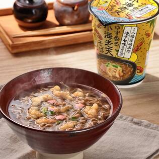 八幡屋礒五郎ゆず七味唐からし使用　ゆず香る小海老天そば　71g【賞味期限：2026/4/21】