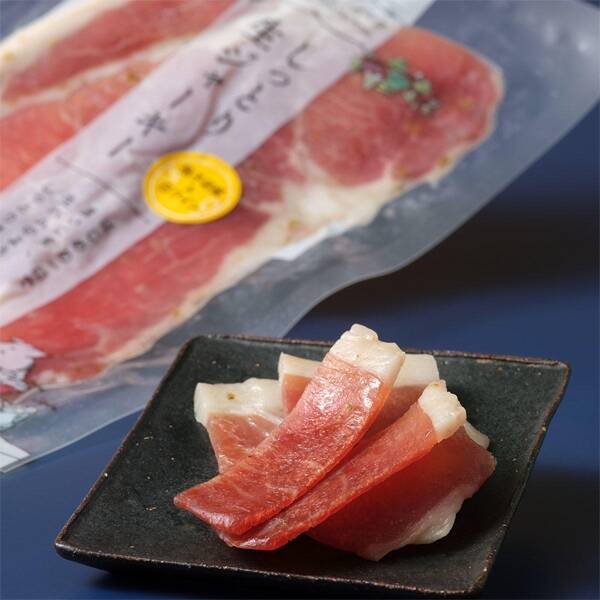 【冷蔵】日向おさつポークの生ジャーキー　柚子こしょう＆白ワイン　60g【賞味期限：2025/8/22】