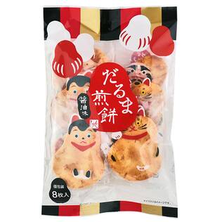だるま煎餅（醤油味）　8枚入り