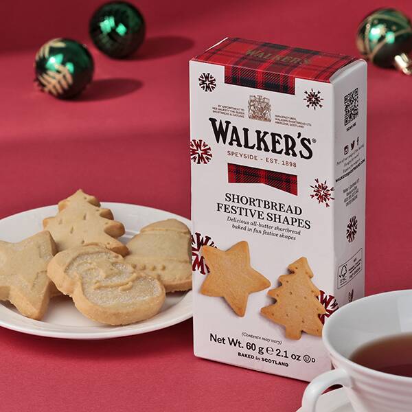 ウォーカー　フェスティブシェイプショートブレッド　60g【クリスマス】