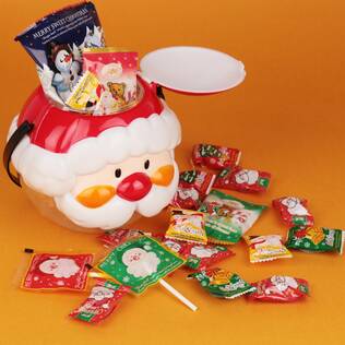クリスマス　クリアサンタバケツ　73g【クリスマス】