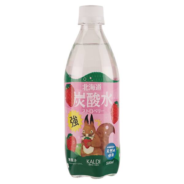 北海道炭酸水　ストロベリー　北海道恵庭の天然水使用　500ml