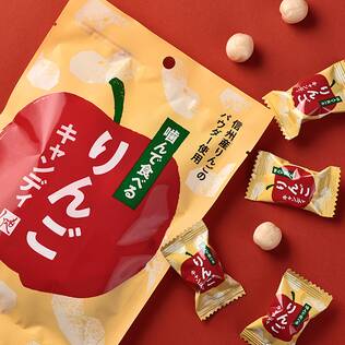 噛んで食べるりんごキャンディ　64g