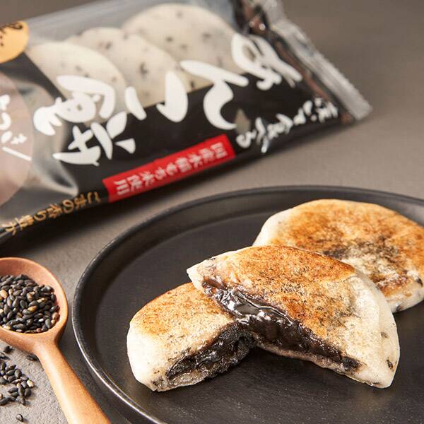 焼いて食べるあんこ餅　黒ごまあん　4枚