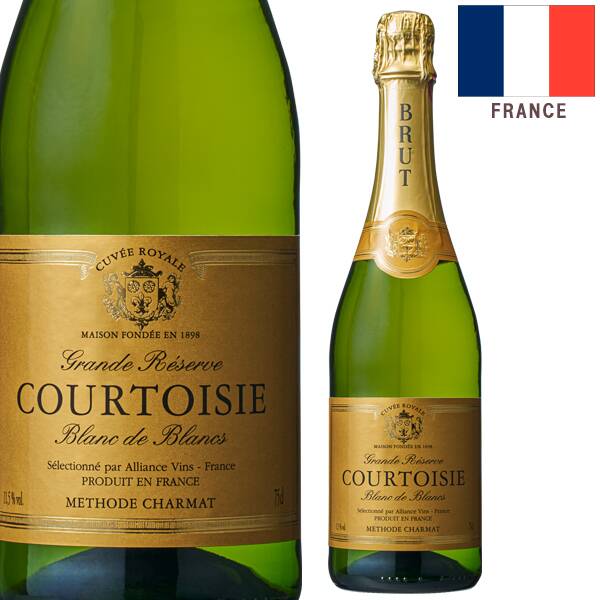 【お酒】アライアンス・ヴァン　クルトワジー　ブラン・ド・ブラン　ブリュット（白・発泡）　750ml