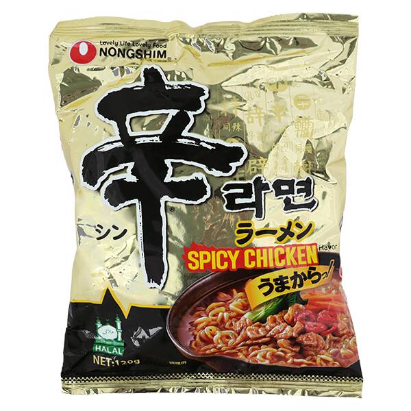 農心　辛ラーメン　スパイシーチキン味（袋）　120g