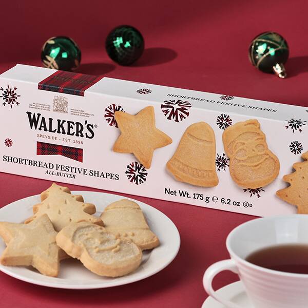ウォーカー　フェスティブシェイプショートブレッド　175g【クリスマス】