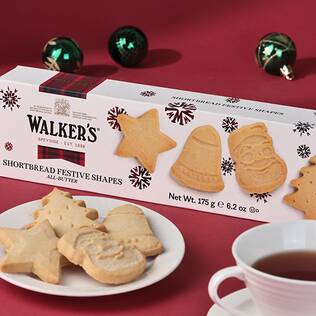 ウォーカー　フェスティブシェイプショートブレッド　175g【クリスマス】