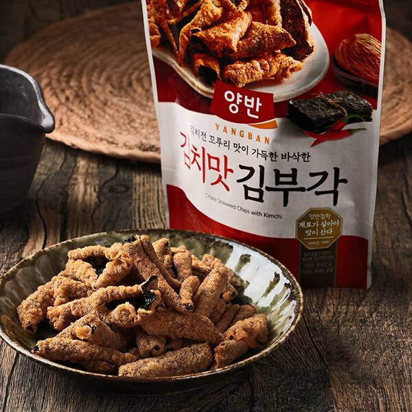 東遠　両班キムブガクキムチ味（韓国のりスナック）　50g