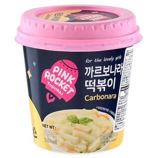 ピンクロケットトッポギ　カルボナーラ味カップ　120g