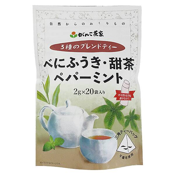 がんこ茶家　3種のブレンドティー　べにふうき・甜茶・ペパーミント　20p