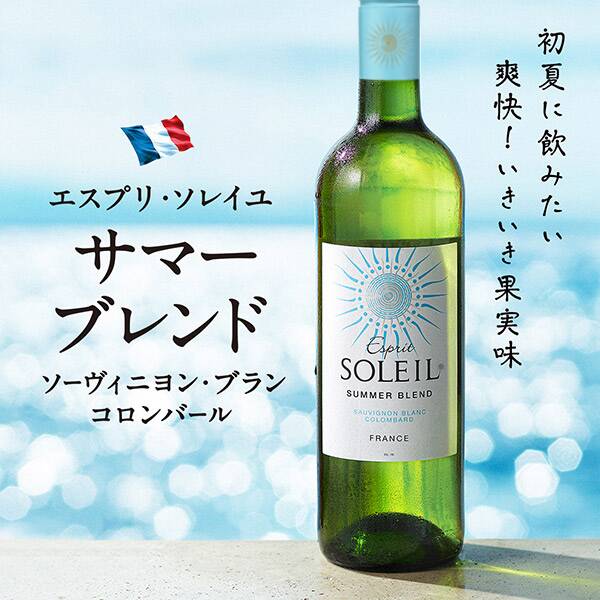 【お酒】エスプリ・ソレイユ　サマーブレンド　ソーヴィニヨンブラン・コロンバール（白）750ml