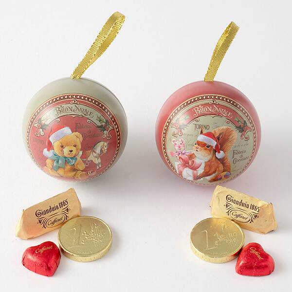 オンラインストア限定　カファレル　オーナメント2缶セット　ジャンドゥーヤチョコレート　6p【クリスマス】