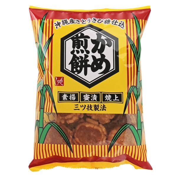 沖縄産さとうきび糖仕込み　かめ煎餅　65g【賞味期限：2024/6/9】